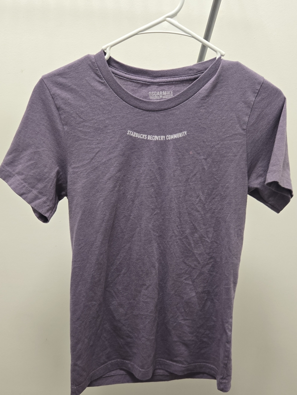 Starbucks Purple Short-Sleeve Tee with White Chest Text